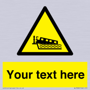 Custom warning grounding narrow boat on lock cill